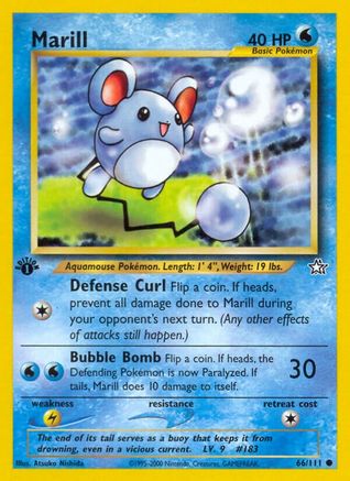 Marill 066/111 - 1st Edition Neo Genesis - Common