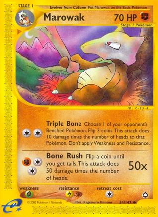 Marowak 054 Aquapolis - Uncommon