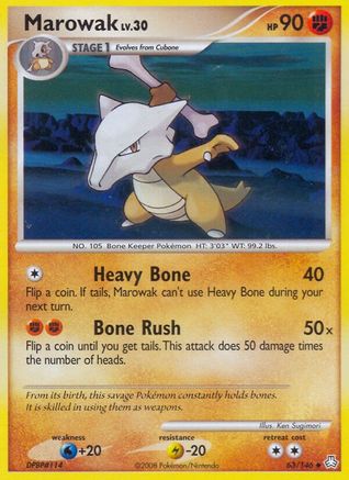 Marowak 063 - Reverse Holofoil Legends Awakened - Uncommon