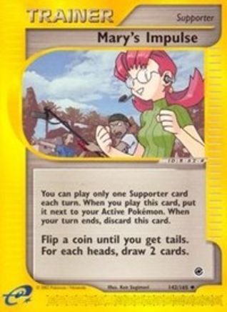 Mary's Impulse 142/165 - Reverse Holofoil Expedition - Uncommon