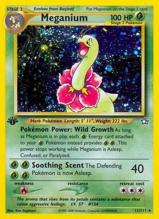 Meganium (11) 011/111 - Unlimited Holofoil Neo Genesis - Holo Rare