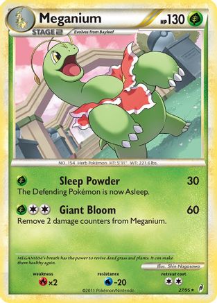 Meganium 027/95 - Reverse Holofoil Call of Legends - Rare