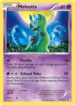 Meloetta 077 - Reverse Holofoil Boundaries Crossed - Holo Rare