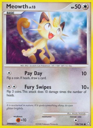 Meowth 106/146 Legends Awakened - Common