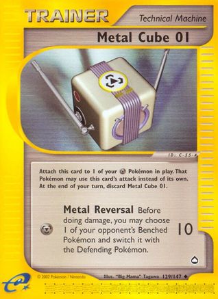 Metal Cube 01 129 - Reverse Holofoil Aquapolis - Uncommon