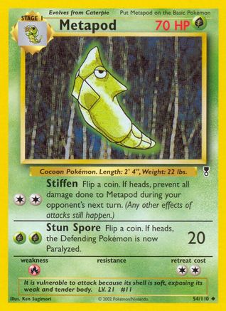 Metapod 054 - Reverse Holofoil Legendary Collection - Uncommon