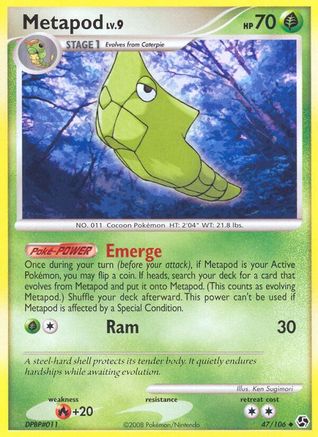 Metapod 047 - Reverse Holofoil Great Encounters - Uncommon
