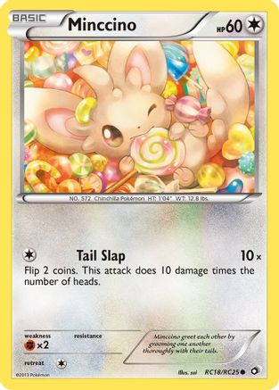 Minccino RC18/RC25 - Holofoil Legendary Treasures Radiant Collection - Common