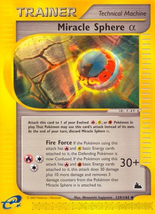 Miracle Sphere Alpha 129 - Reverse Holofoil Skyridge - Uncommon