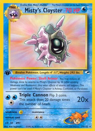 Misty's Cloyster 029/132 - Unlimited Gym Heroes - Rare