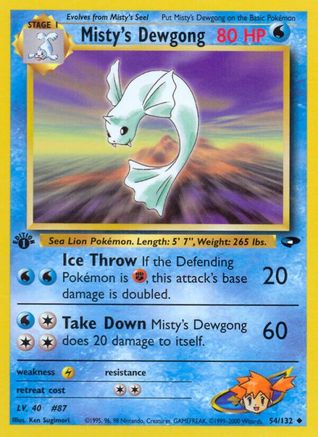 Misty's Dewgong 054/132 - Unlimited Gym Challenge - Uncommon