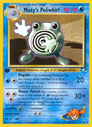 Misty's Poliwhirl 053/132 - Unlimited Gym Heroes - Uncommon