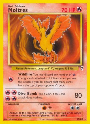 Moltres 030 - Reverse Holofoil Legendary Collection - Rare