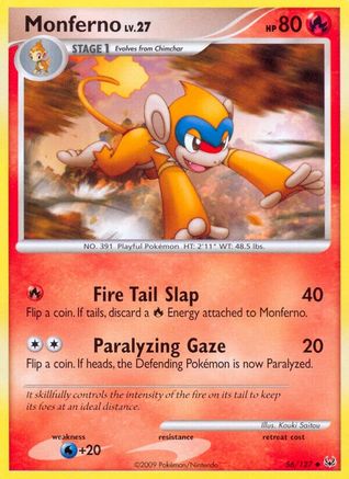 Monferno 056 - Reverse Holofoil Platinum - Uncommon