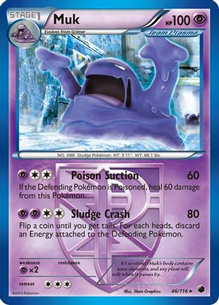 Muk (Team Plasma) 046/116 Plasma Freeze - Rare