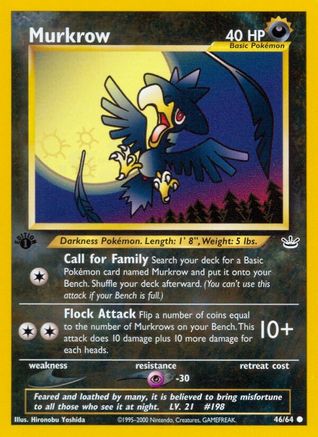 Murkrow 046/64 - 1st Edition Neo Revelation - Common