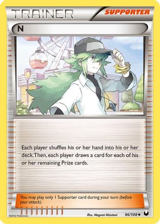 N (Supporter) 096/108 - Reverse Holofoil Dark Explorers - Uncommon