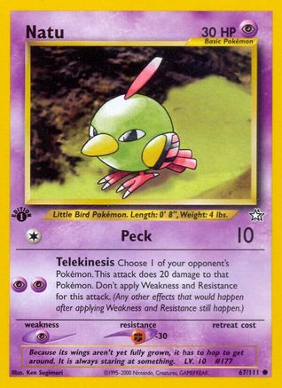 Natu 067/111 - 1st Edition Neo Genesis - Common