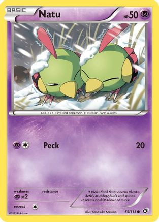 Natu 055/113 - Reverse Holofoil Legendary Treasures - Common