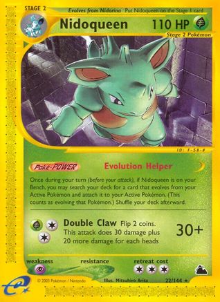 Nidoqueen (22) 022 - Reverse Holofoil Skyridge - Rare