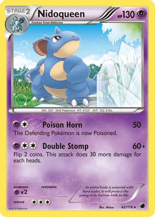 Nidoqueen 042/116 - Reverse Holofoil Plasma Freeze - Rare