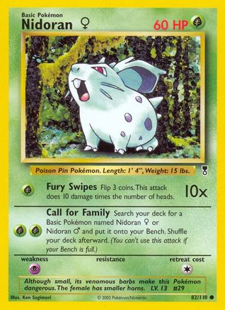 Nidoran F 082 - Reverse Holofoil Legendary Collection - Common