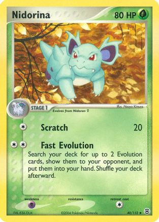 Nidorina 040 - Reverse Holofoil FireRed & LeafGreen - Uncommon