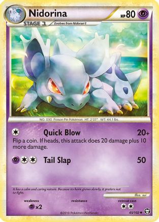Nidorina 045/102 - Reverse Holofoil Triumphant - Uncommon