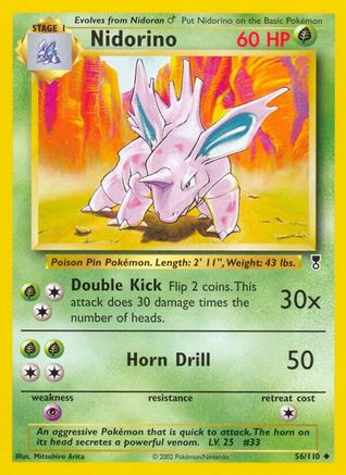 Nidorino 056 - Reverse Holofoil Legendary Collection - Uncommon