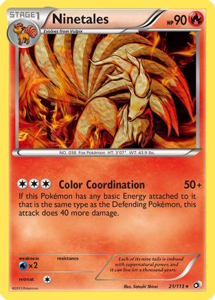 Ninetales 021/113 Legendary Treasures - Rare