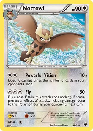 Noctowl 092 Plasma Freeze - Uncommon