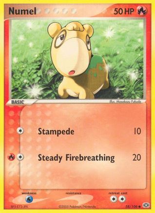 Numel 058/106 - Reverse Holofoil Emerald - Common