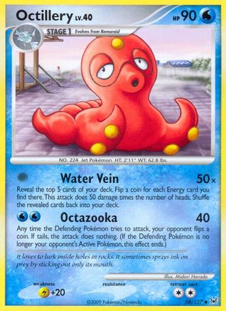 Octillery 058 - Reverse Holofoil Platinum - Uncommon