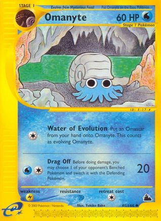 Omanyte 041 - Reverse Holofoil Skyridge - Uncommon