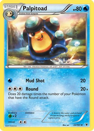 Palpitoad 023 - Reverse Holofoil Noble Victories - Uncommon