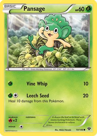 Pansage 010 XY Base Set - Common