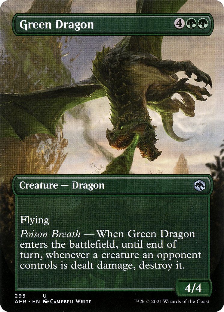 Green Dragon (Borderless) (AFR-295) - Adventures in the Forgotten Realms (Borderless) Foil