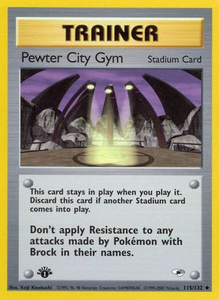 Pewter City Gym 115/132 - Unlimited Gym Heroes - Uncommon