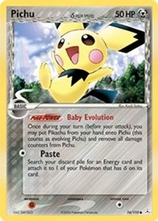 Pichu (Delta Species) 076/110 - Reverse Holofoil Holon Phantoms - Common