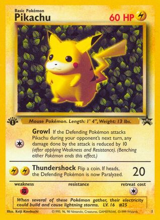 Pikachu (1) (Misprint) 001/53 - 1st Edition WoTC Promo - Promo