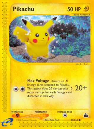 Pikachu 084 - Reverse Holofoil Skyridge - Common