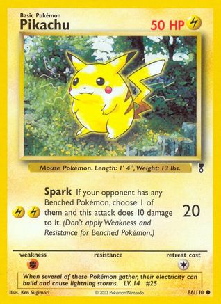 Pikachu 086/110 - Reverse Holofoil Legendary Collection - Common