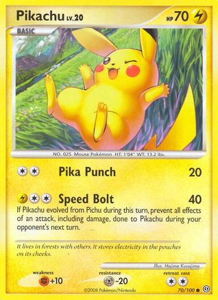 Pikachu 070/100 Stormfront - Common