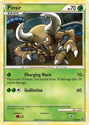 Pinsir 032 - Reverse Holofoil Undaunted - Uncommon