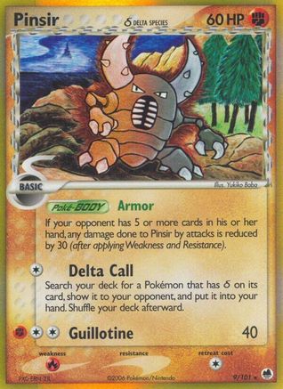 Pinsir (Delta Species) 009/101 - Holofoil Dragon Frontiers - Holo Rare