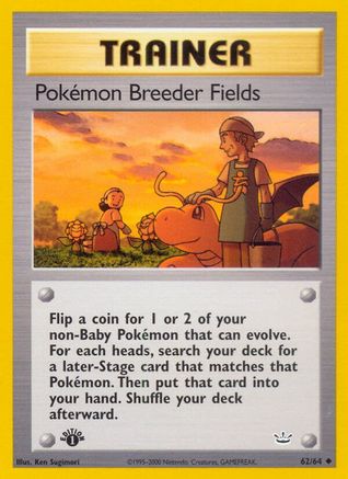 Pokemon Breeder Fields 062/64 - Unlimited Neo Revelation - Uncommon