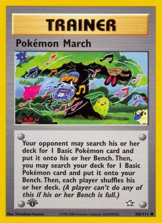 Pokemon March 102/111  - Unlimited Neo Genesis - Common
