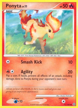 Ponyta 071 - Reverse Holofoil Stormfront - Common