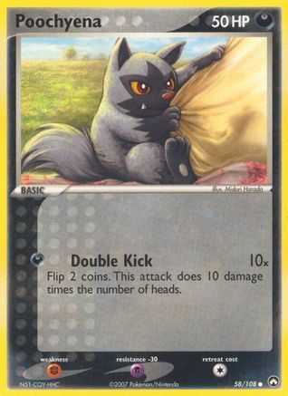 Poochyena 058/108 - Reverse Holofoil Power Keepers - Common