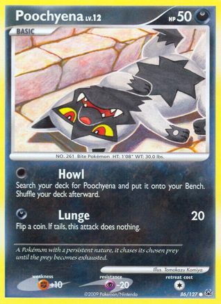 Poochyena 086/127 - Reverse Holofoil Platinum - Common